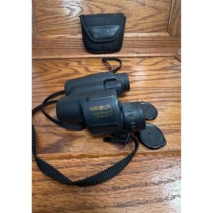 Minolta Compact Binoculars 8x25 6.7 Degree Black with Case and Strap